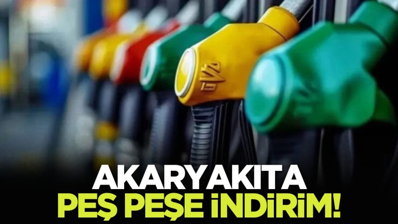 Akaryakıta peş peşe indirim!