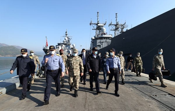 Foto - Akdeniz'de Türkiye'den gövde gösterisi! Bakan Akar Kaplan Pençesi Tatbikatı'nı takip etti