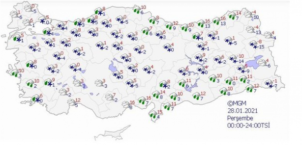 Foto - AKOM'dan kar yağışı uyarısı! Yarın bu saatlere dikkat