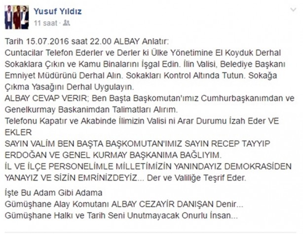 Foto - Albayın darbe karşısında duruşu takdir kazandı