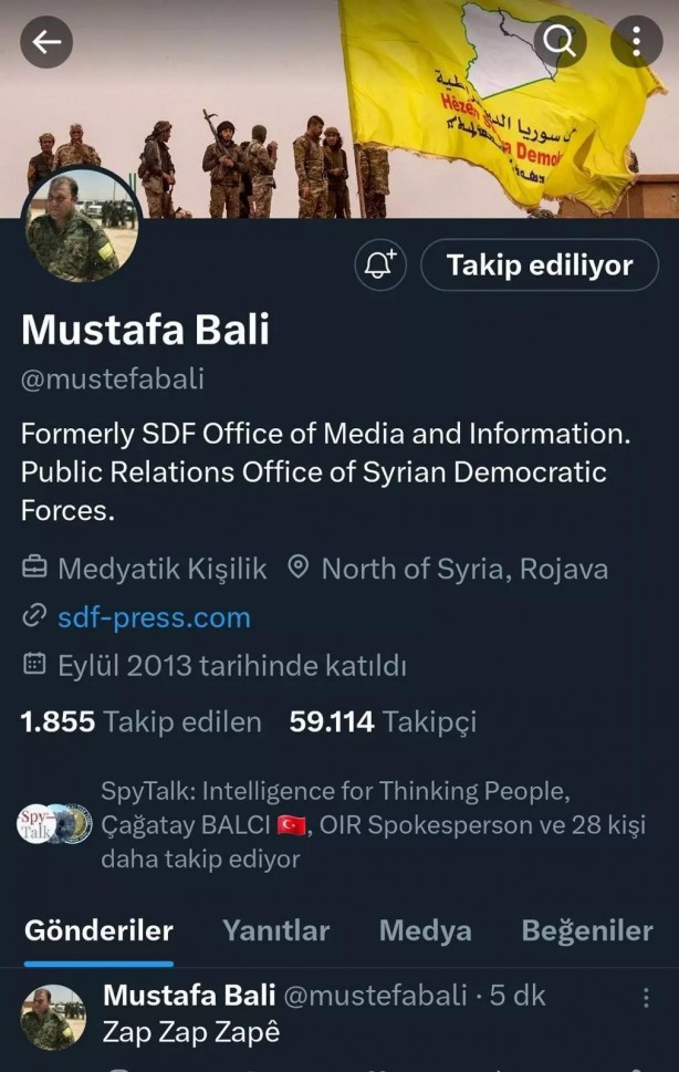 Foto - Alçak saldırı terör örgütü PKK/YPG'nin Suriye'deki uzantısı SDG'den itiraf geldi