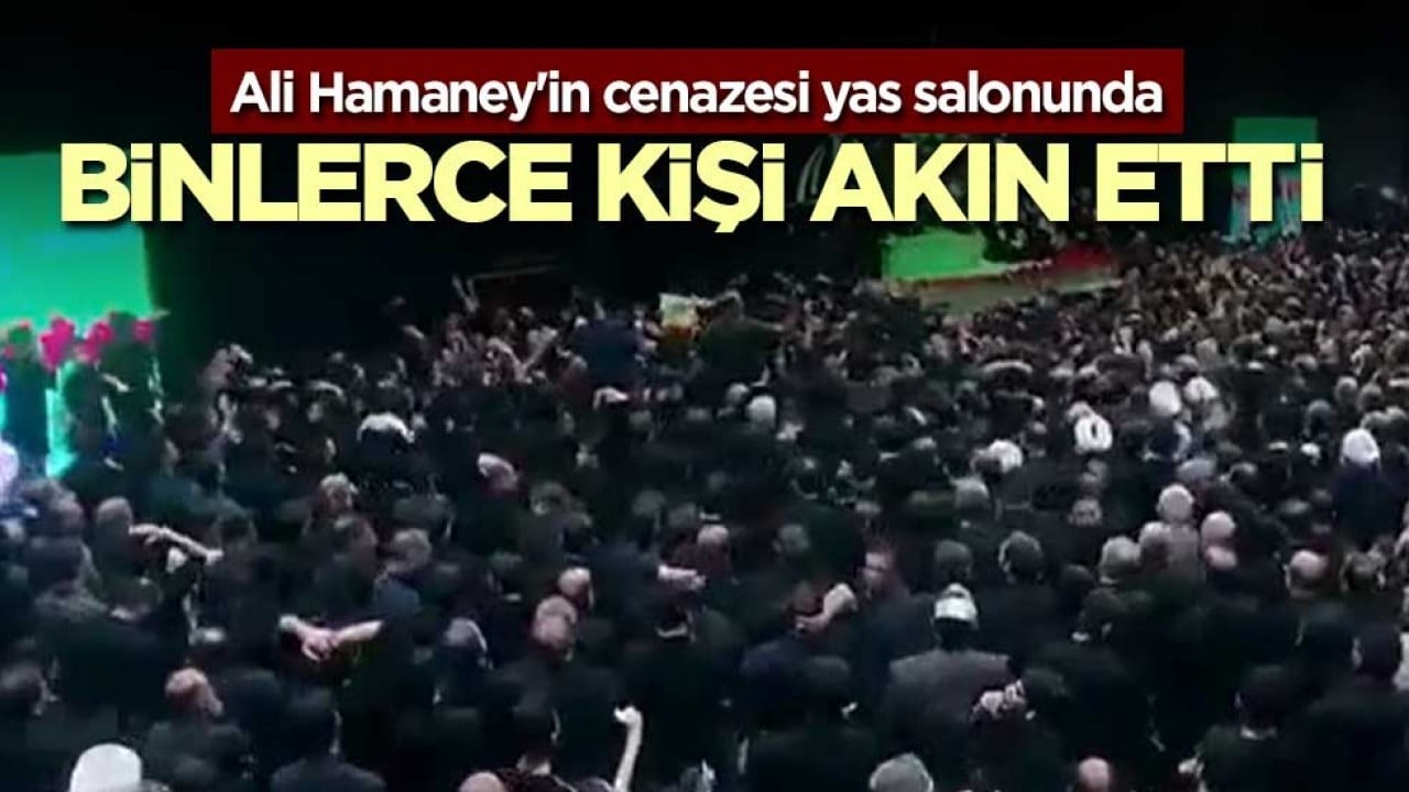 Ali Hamaney'in cenazesi yas salonunda! Binlerce kişi akın etti
