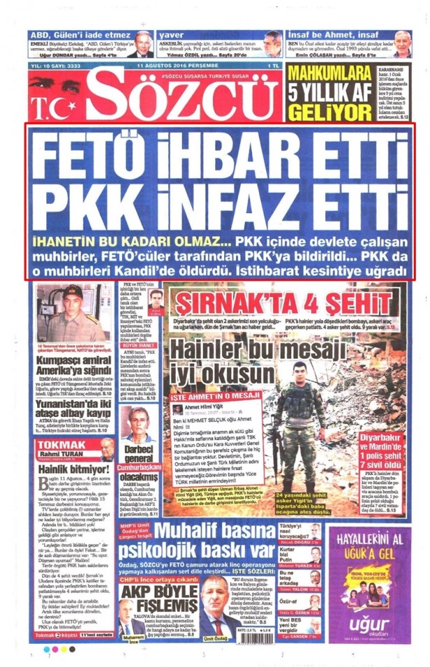 Foto - Ali İhsan Karahasanoğlu geçmiş 11 Ağustoslardaki gazete manşetlerini yorumladı