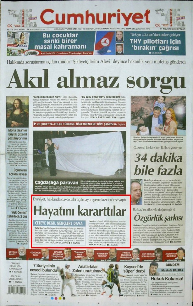 Foto - Ali İhsan Karahasanoğlu geçmiş 11 Ağustoslardaki gazete manşetlerini yorumladı