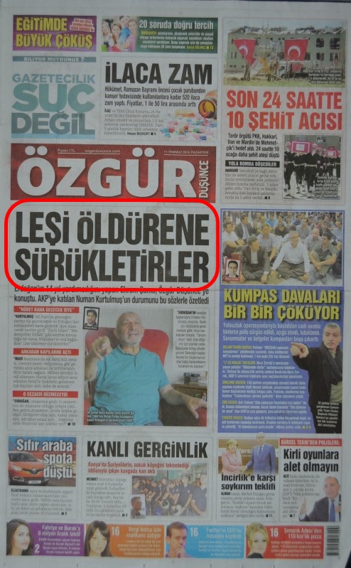 Foto - Ali İhsan Karahasanoğlu geçmiş 11 Temmuzlardaki gazete manşetlerini yorumladı