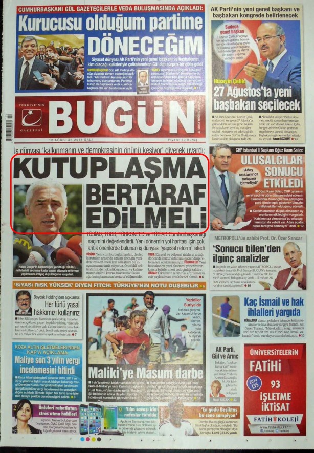 Foto - Ali İhsan Karahasanoğlu geçmiş 12 Ağustoslardaki gazete manşetlerini yorumladı