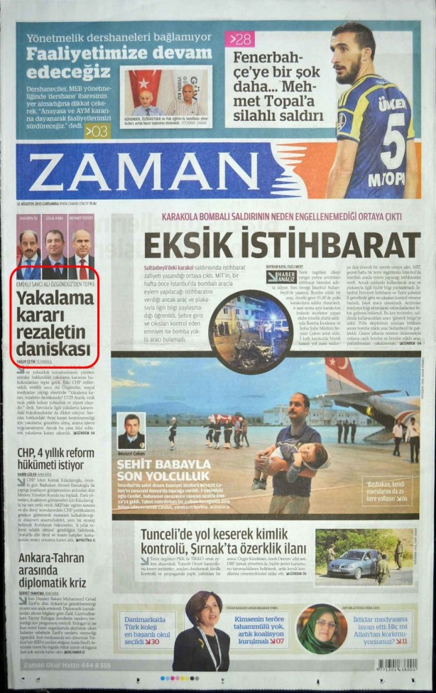 Foto - Ali İhsan Karahasanoğlu geçmiş 12 Ağustoslardaki gazete manşetlerini yorumladı