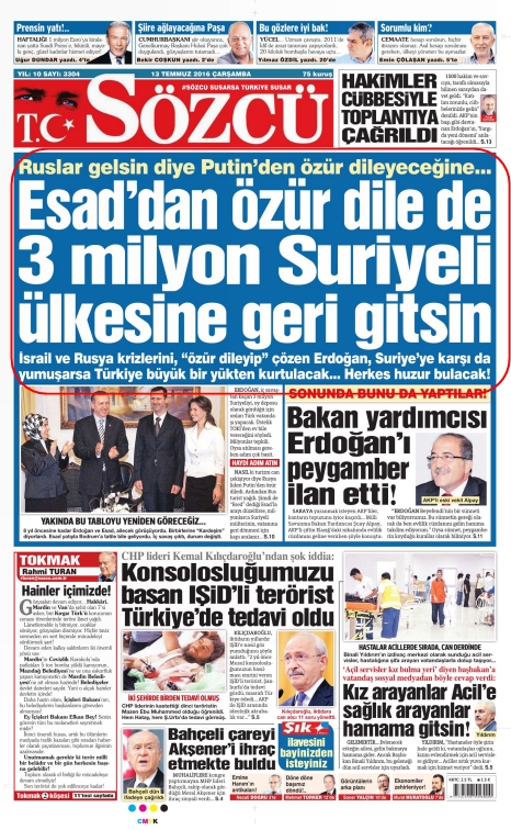 Foto - Ali İhsan Karahasanoğlu geçmiş 13 Temmuzlardaki gazete manşetlerini yorumladı