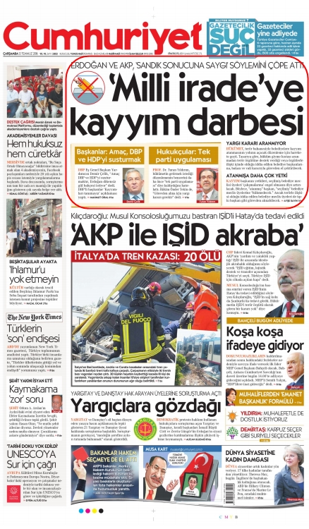 Foto - Ali İhsan Karahasanoğlu geçmiş 13 Temmuzlardaki gazete manşetlerini yorumladı