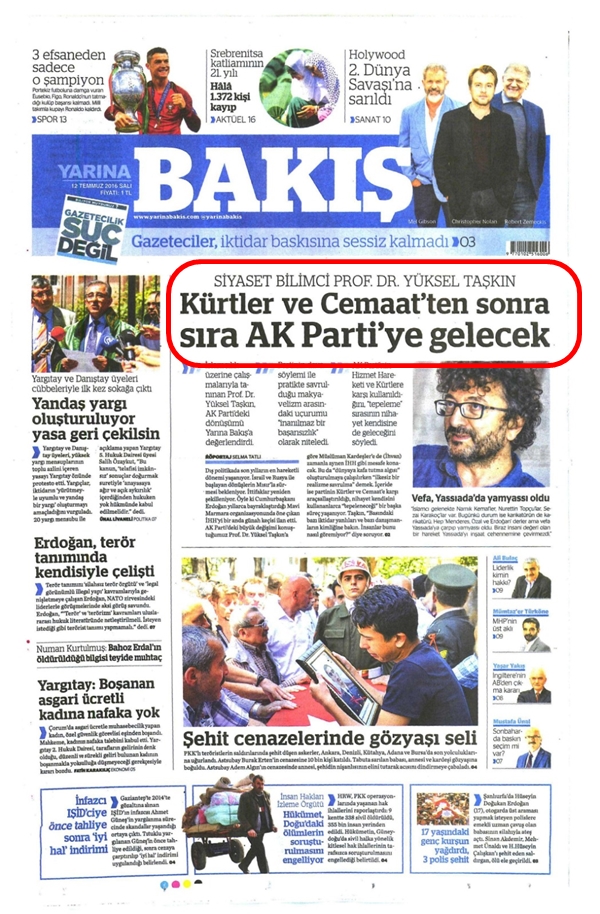 Foto - Ali İhsan Karahasanoğlu geçmiş 12 Temmuzlardaki gazete manşetlerini yorumladı