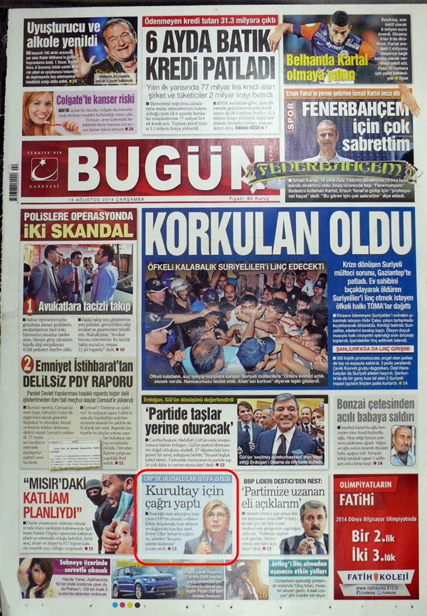 Foto - Ali İhsan Karahasanoğlu geçmiş 13 Ağustoslardaki gazete manşetlerini yorumladı