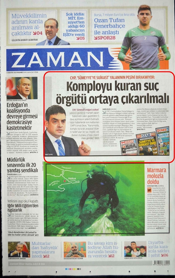 Foto - Ali İhsan Karahasanoğlu geçmiş 13 Ağustoslardaki gazete manşetlerini yorumladı