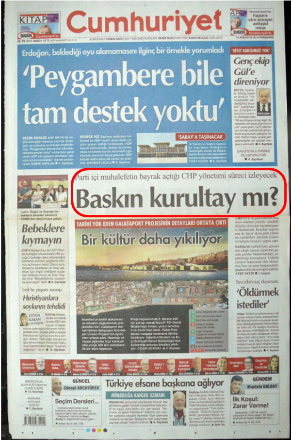 Foto - Ali İhsan Karahasanoğlu geçmiş 14 Ağustoslardaki gazete manşetlerini yorumladı