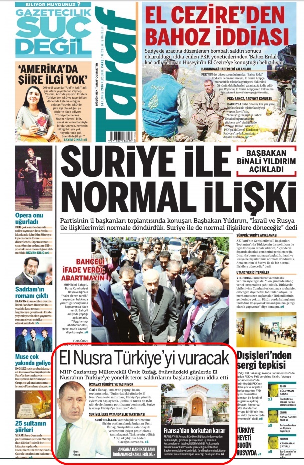 Foto - Ali İhsan Karahasanoğlu geçmiş 14 Temmuzlardaki gazete manşetlerini yorumladı