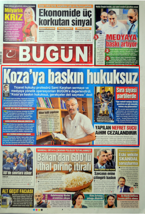 Foto - Ali İhsan Karahasanoğlu geçmiş 15 Eylüllerdeki gazete manşetlerini yorumladı