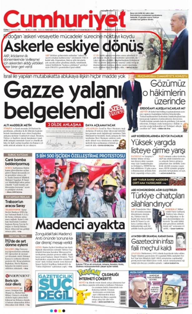 Foto - Ali İhsan Karahasanoğlu geçmiş 15 Temmuzlardaki gazete manşetlerini yorumladı