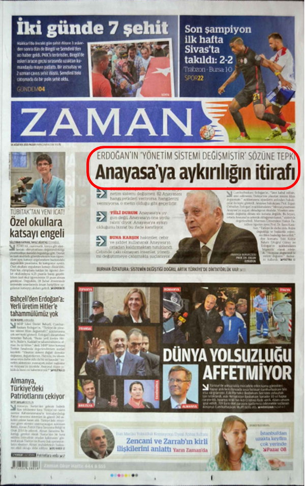 Foto - Ali İhsan Karahasanoğlu geçmiş 16 Ağustoslardaki gazete manşetlerini yorumladı