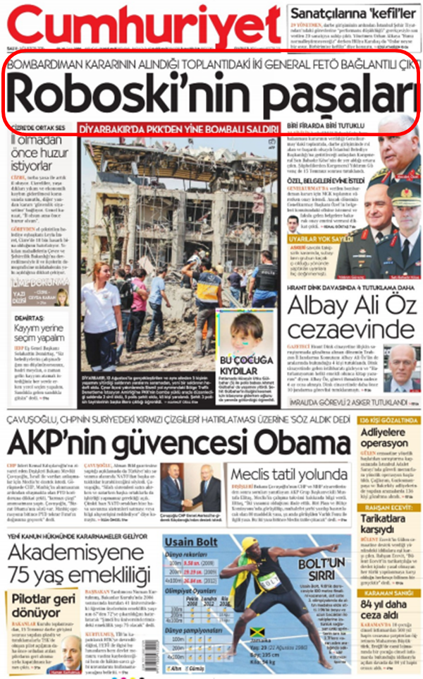 Foto - Ali İhsan Karahasanoğlu geçmiş 16 Ağustoslardaki gazete manşetlerini yorumladı