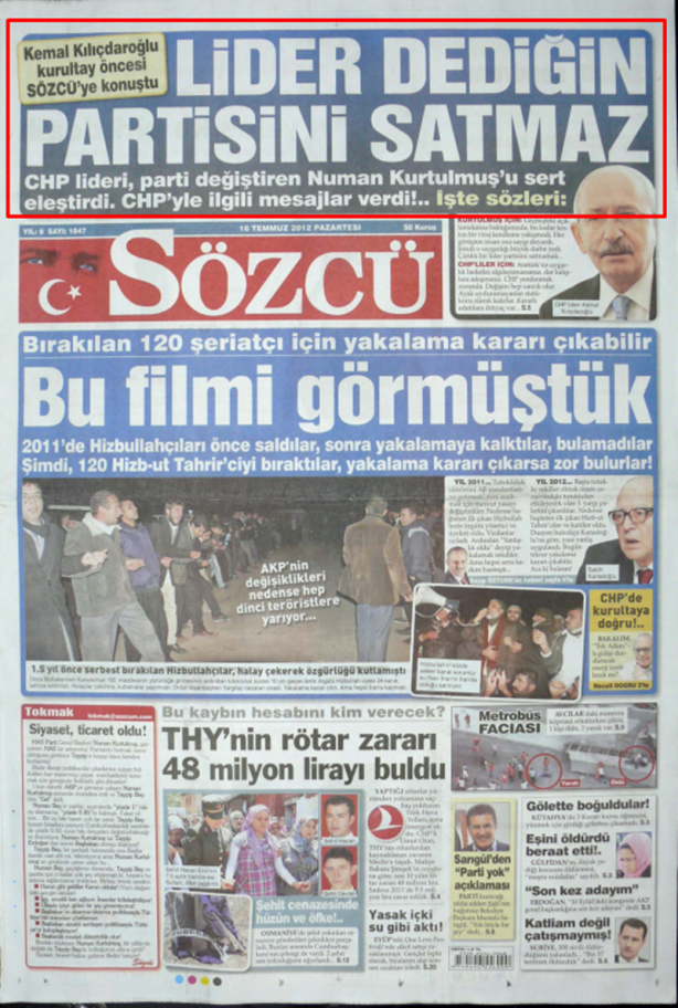 Foto - Ali İhsan Karahasanoğlu geçmiş 16 Temmuzlardaki gazete manşetlerini yorumladı
