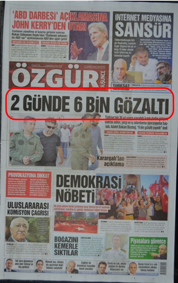 Foto - Ali İhsan Karahasanoğlu geçmiş 18 Temmuzlardaki gazete manşetlerini yorumladı