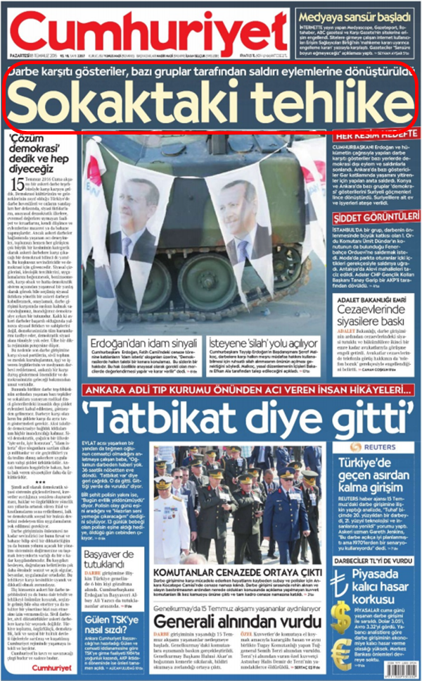 Foto - Ali İhsan Karahasanoğlu geçmiş 18 Temmuzlardaki gazete manşetlerini yorumladı