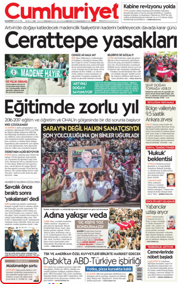 Foto - Ali İhsan Karahasanoğlu geçmiş 19 Eylüllerdeki gazete manşetlerini yorumladı