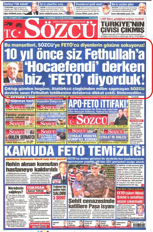 Foto - Ali İhsan Karahasanoğlu geçmiş 20 Temmuzlardaki gazete manşetlerini yorumladı