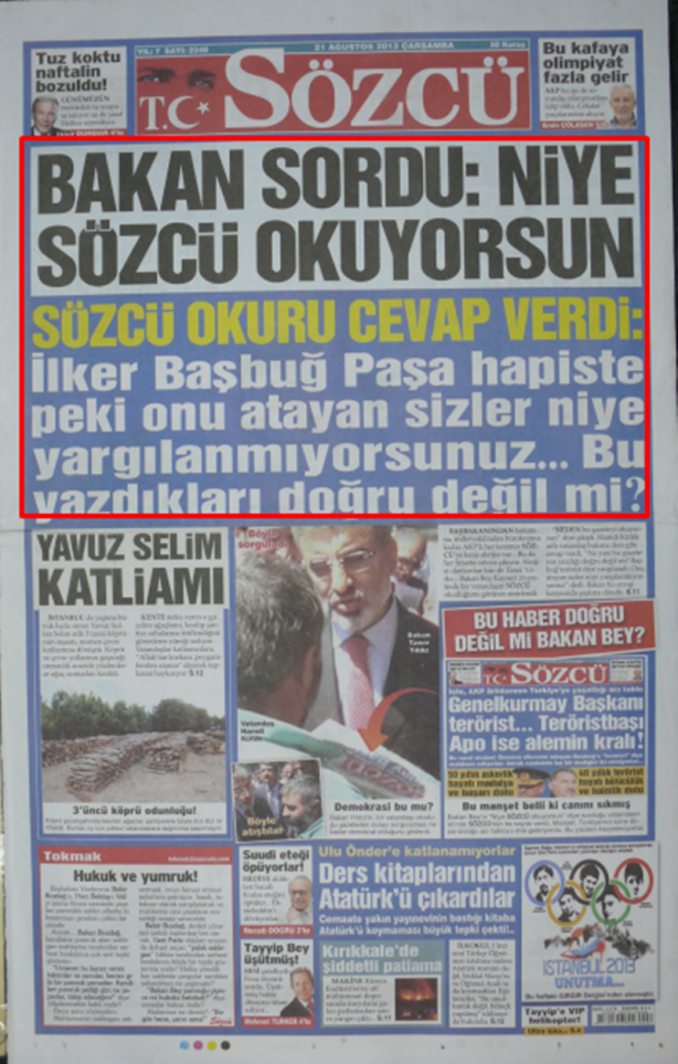 Foto - Ali İhsan Karahasanoğlu geçmiş 21 Ağustoslardaki gazete manşetlerini yorumladı