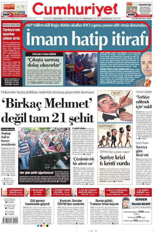 Foto - Ali İhsan Karahasanoğlu geçmiş 24 Ağustoslardaki gazete manşetlerini yorumladı