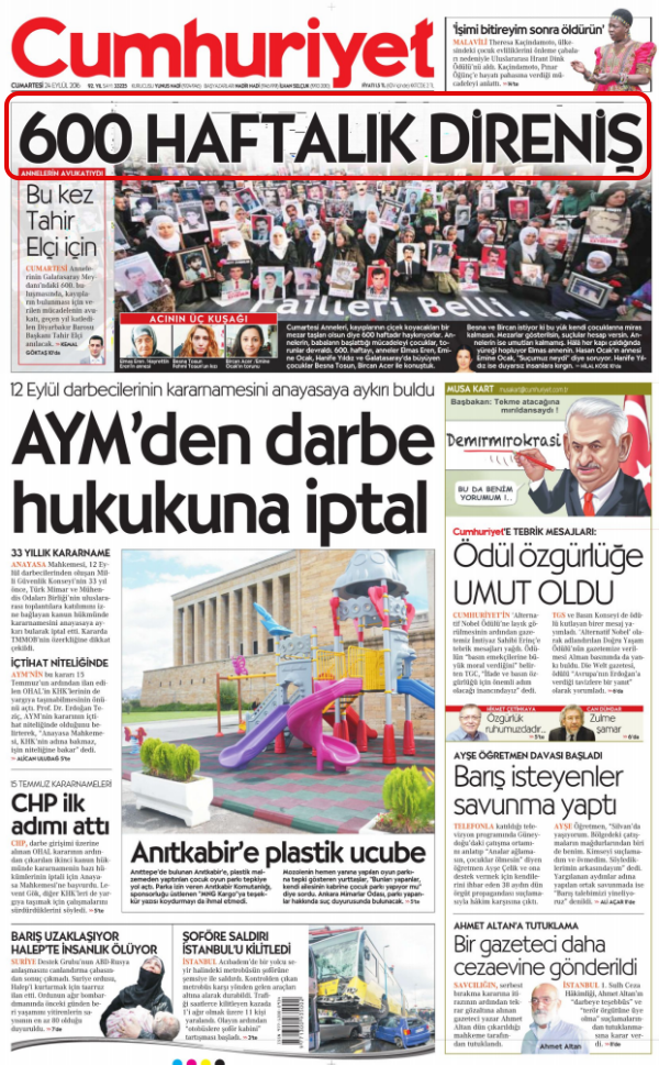 Foto - Ali İhsan Karahasanoğlu geçmiş 24 Eylüllerdeki gazete manşetlerini yorumladı