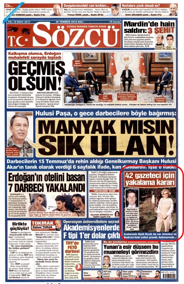 Foto - Ali İhsan Karahasanoğlu geçmiş 26 Temmuzlardaki gazete manşetlerini yorumladı