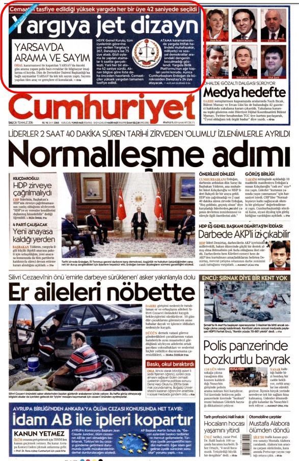 Foto - Ali İhsan Karahasanoğlu geçmiş 26 Temmuzlardaki gazete manşetlerini yorumladı