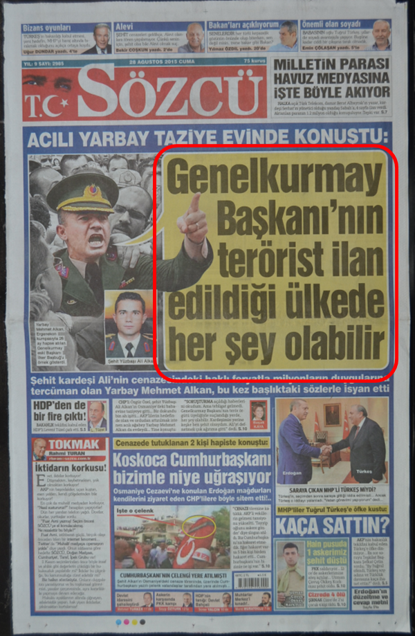 Foto - Ali İhsan Karahasanoğlu geçmiş 28 Ağustoslardaki gazete manşetlerini yorumladı