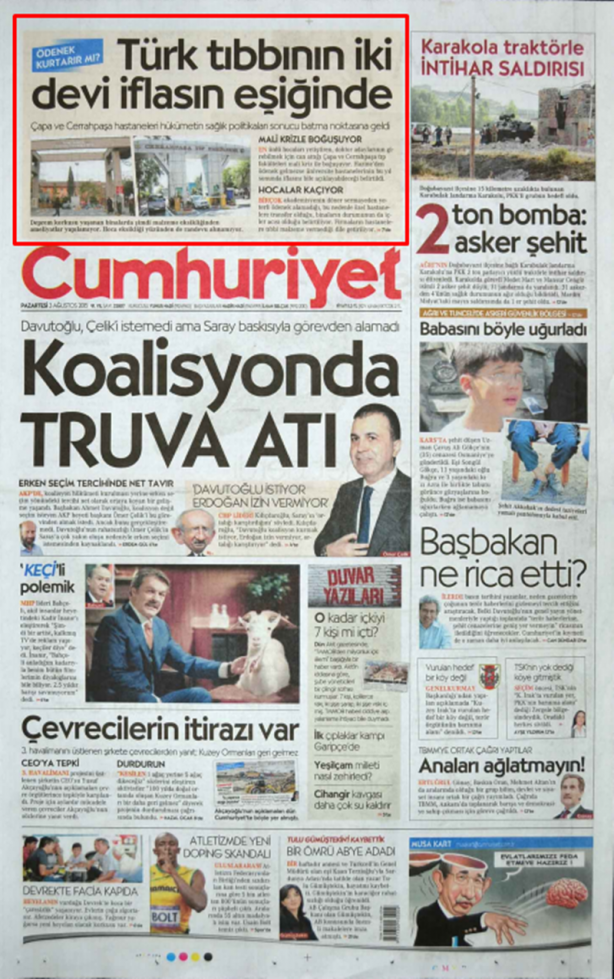 Foto - Ali İhsan Karahasanoğlu geçmiş 3 Ağustoslardaki gazete manşetlerini yorumladı