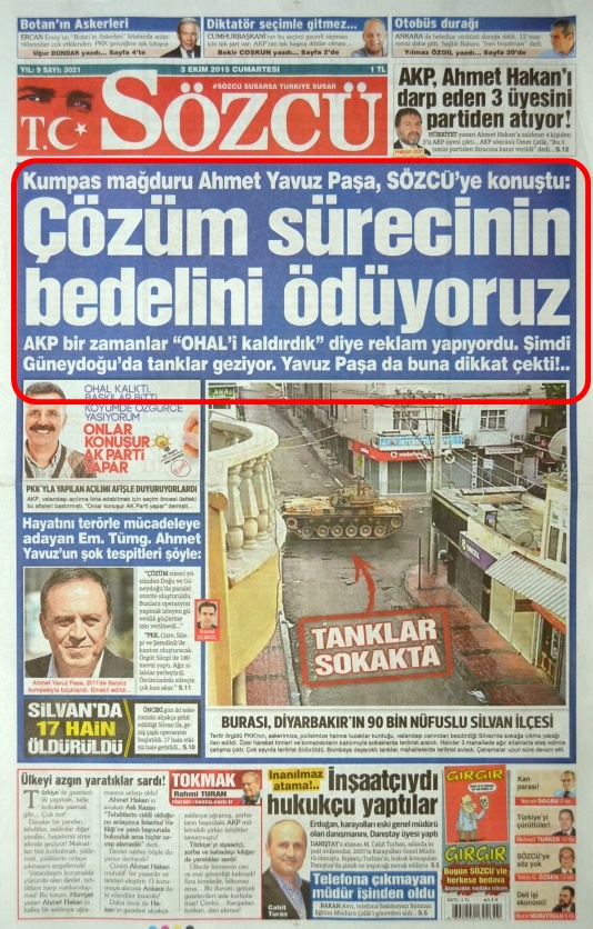 Foto - Ali İhsan Karahasanoğlu geçmiş 3 Ekimlerdeki gazete manşetlerini yorumladı