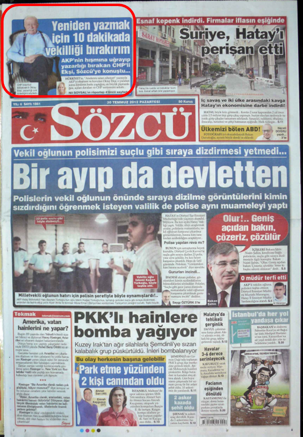 Foto - Ali İhsan Karahasanoğlu geçmiş 30 Temmuzlardaki gazete manşetlerini yorumladı