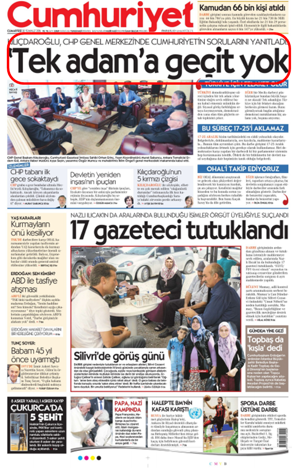 Foto - Ali İhsan Karahasanoğlu geçmiş 30 Temmuzlardaki gazete manşetlerini yorumladı