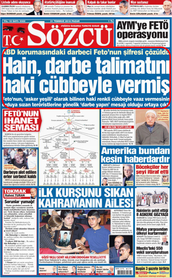 Foto - Ali İhsan Karahasanoğlu geçmiş 31 Temmuzlardaki gazete manşetlerini yorumladı