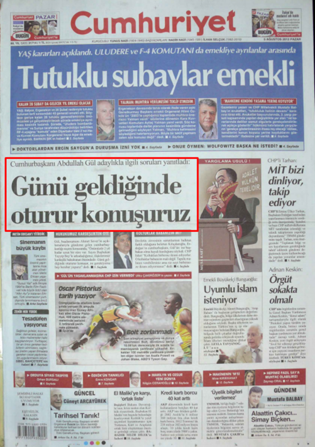 Foto - Ali İhsan Karahasanoğlu geçmiş 5 Ağustoslardaki gazete manşetlerini yorumladı