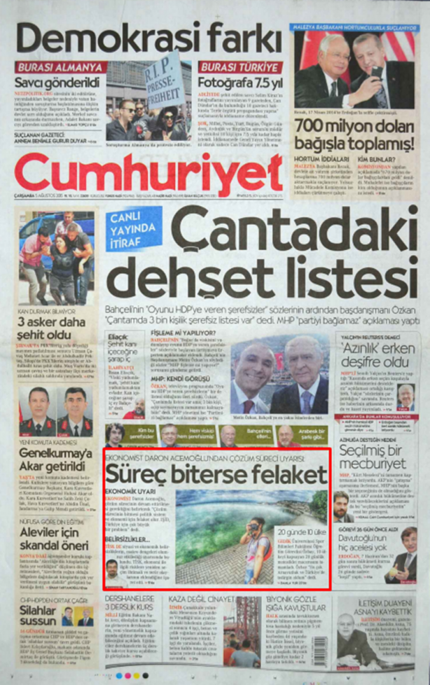 Foto - Ali İhsan Karahasanoğlu geçmiş 5 Ağustoslardaki gazete manşetlerini yorumladı