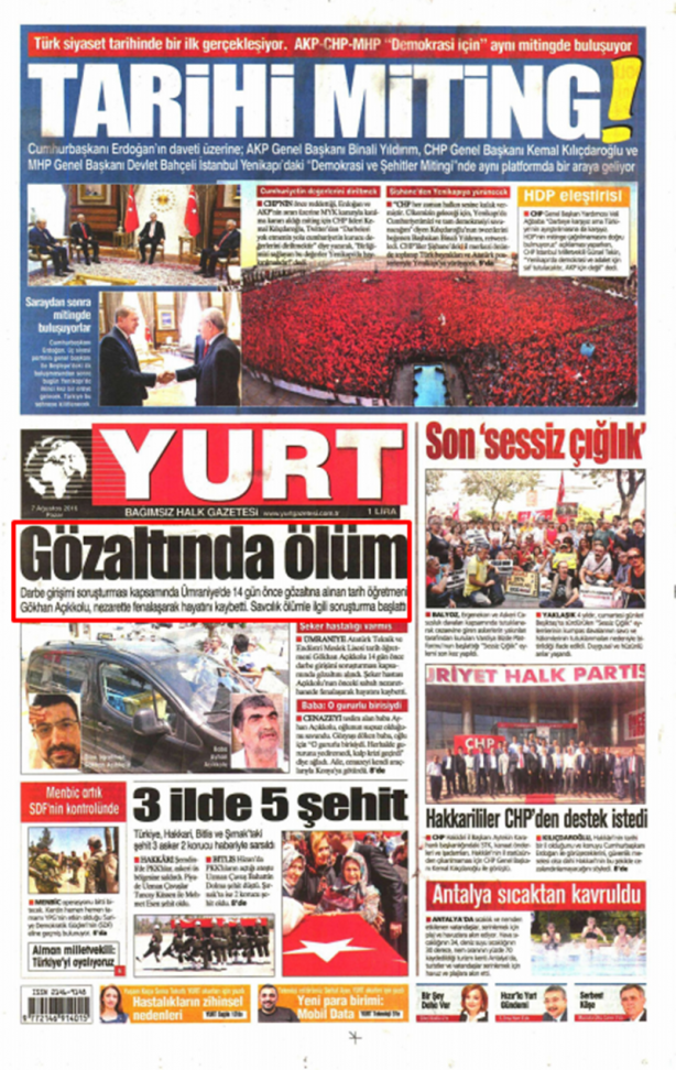 Foto - Ali İhsan Karahasanoğlu geçmiş 7 Ağustoslardaki gazete manşetlerini yorumladı