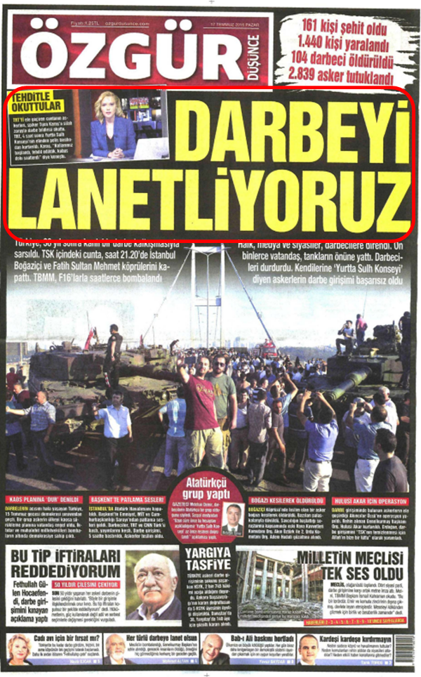 Foto - Ali İhsan Karahasanoğlu geçmiş 17 Temmuzlardaki gazete manşetlerini yorumladı