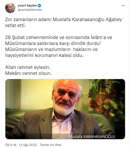 Foto - Allah hepinizden razı olsun! Mustafa Karahasanoğlu ağabey unutulmadı