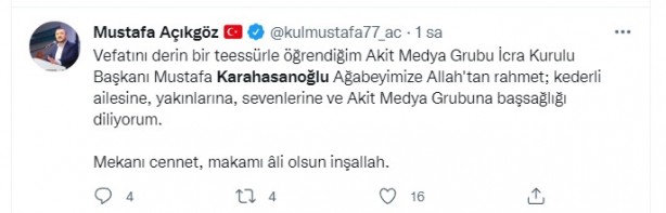 Foto - Allah hepinizden razı olsun! Mustafa Karahasanoğlu ağabey unutulmadı
