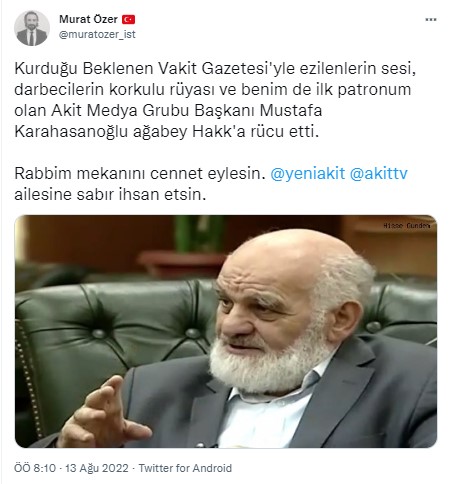 Foto - Allah hepinizden razı olsun! Mustafa Karahasanoğlu ağabey unutulmadı