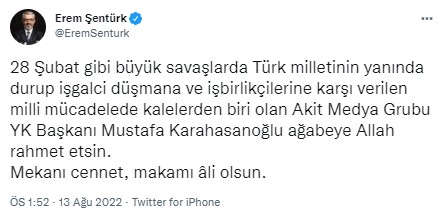 Foto - Allah hepinizden razı olsun! Mustafa Karahasanoğlu ağabey unutulmadı