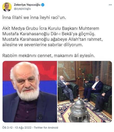Foto - Allah hepinizden razı olsun! Mustafa Karahasanoğlu ağabey unutulmadı
