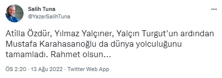 Foto - Allah hepinizden razı olsun! Mustafa Karahasanoğlu ağabey unutulmadı