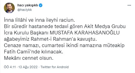 Foto - Allah hepinizden razı olsun! Mustafa Karahasanoğlu ağabey unutulmadı
