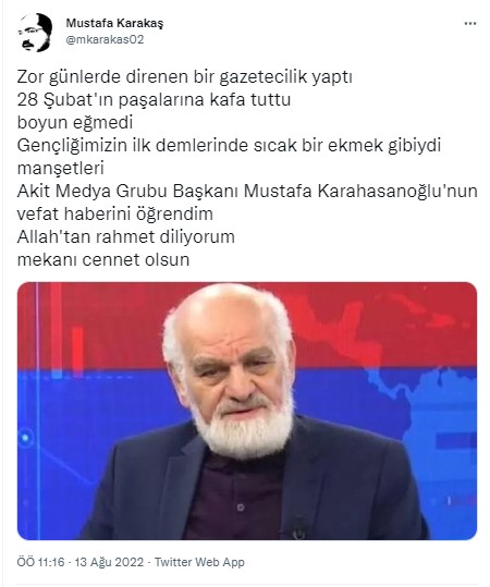 Foto - Allah hepinizden razı olsun! Mustafa Karahasanoğlu ağabey unutulmadı